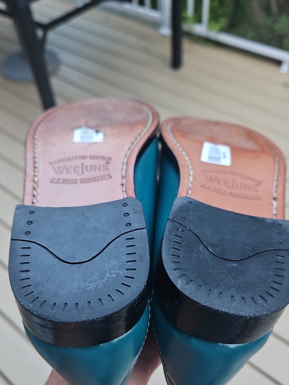 G.H. Bass & Co. Teal Leather Penny Loafers - Picture 7 of 7